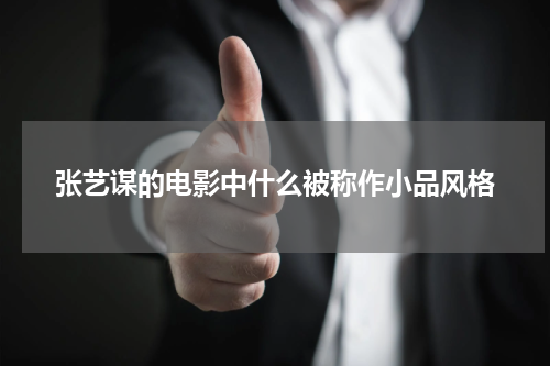 张艺谋的电影中什么被称作小品风格