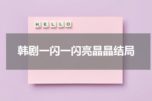 韩剧一闪一闪亮晶晶结局