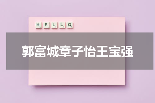 郭富城章子怡王宝强