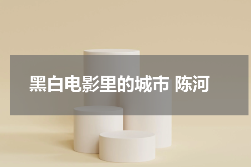 黑白电影里的城市 陈河