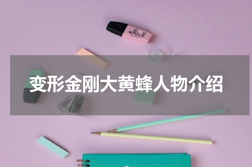 变形金刚大黄蜂人物介绍