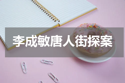 李成敏唐人街探案