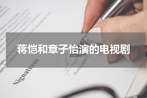 蒋恺和章子怡演的电视剧