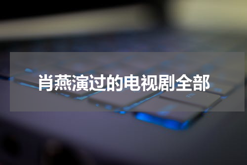 肖燕演过的电视剧全部