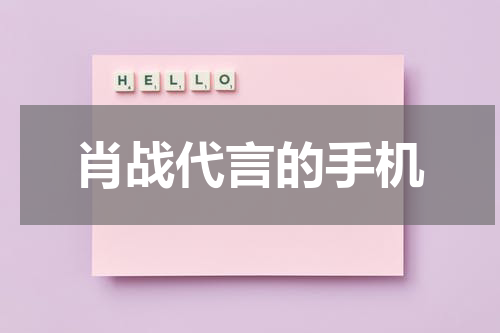 肖战代言的手机