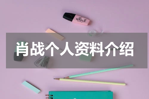 肖战个人资料介绍