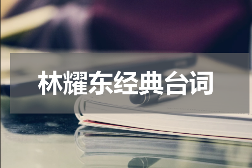 林耀东经典台词