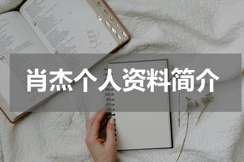 肖杰个人资料简介