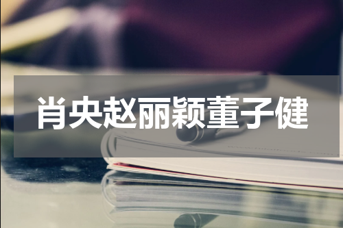 肖央赵丽颖董子健