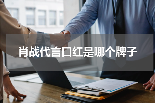 肖战代言口红是哪个牌子