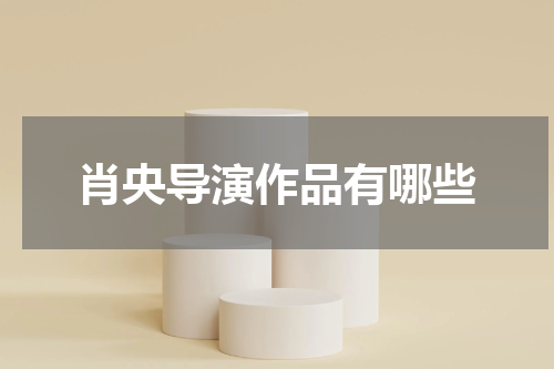 肖央导演作品有哪些