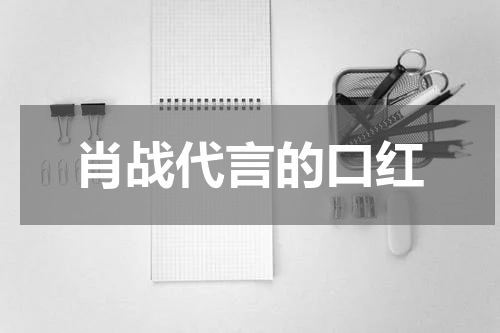 肖战代言的口红