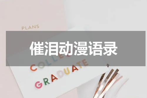 催泪动漫语录