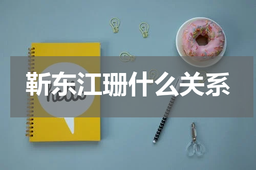 靳东江珊什么关系