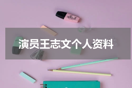 演员王志文个人资料