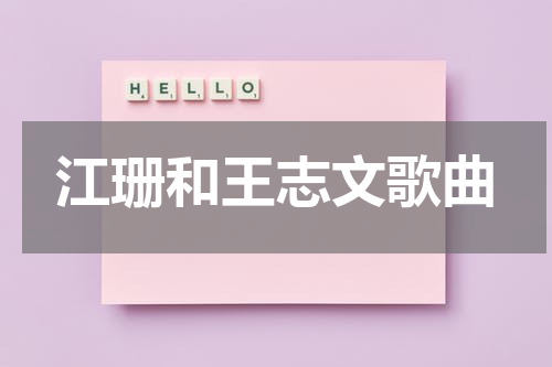 江珊和王志文歌曲