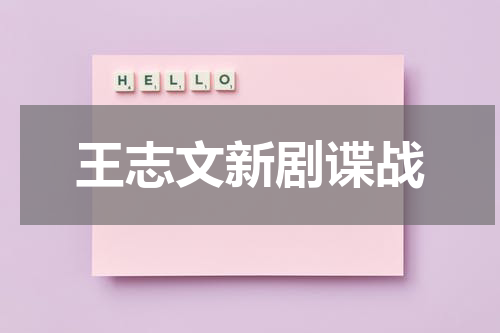 王志文新剧谍战