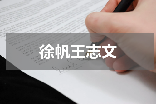 徐帆王志文