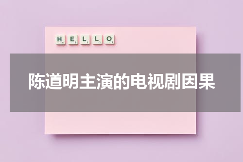 陈道明主演的电视剧因果