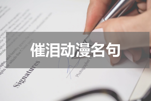 催泪动漫名句