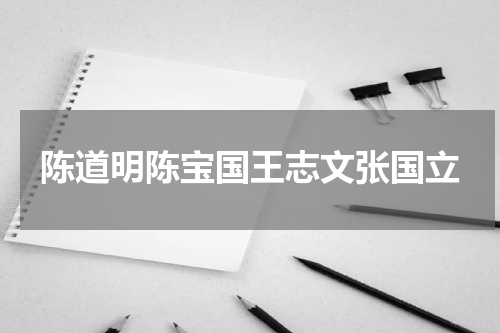 陈道明陈宝国王志文张国立