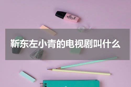 靳东左小青的电视剧叫什么
