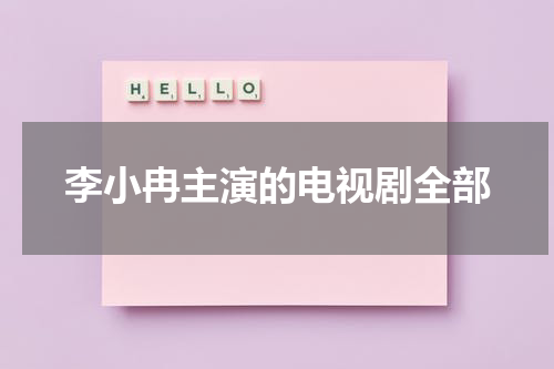 李小冉主演的电视剧全部