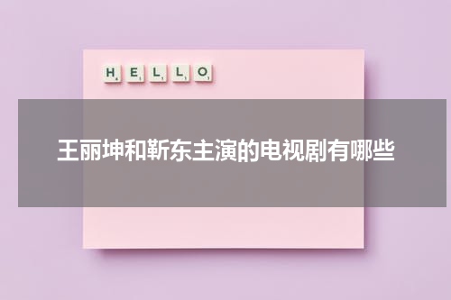 王丽坤和靳东主演的电视剧有哪些