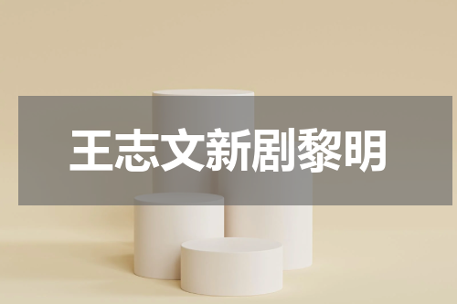 王志文新剧黎明