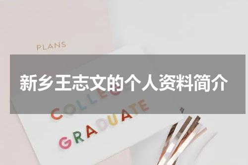 新乡王志文的个人资料简介