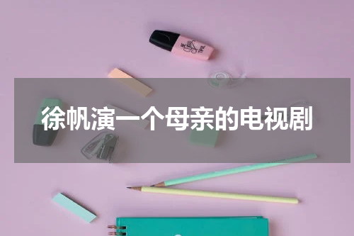 徐帆演一个母亲的电视剧