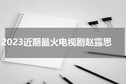2023近期最火电视剧赵露思