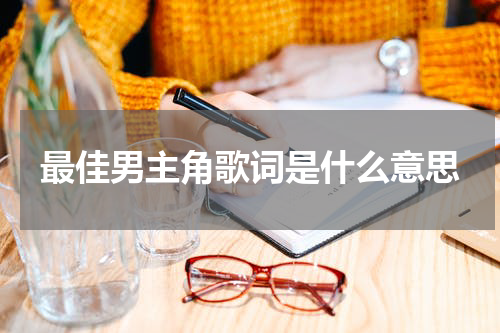 最佳男主角歌词是什么意思