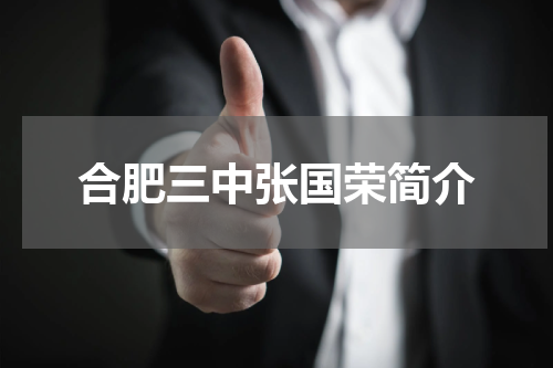 合肥三中张国荣简介