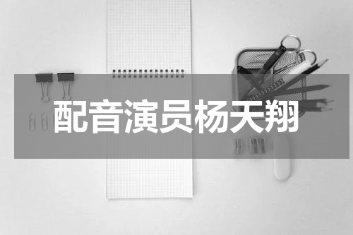 配音演员杨天翔