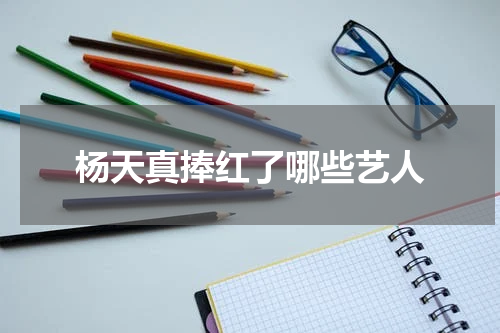 杨天真捧红了哪些艺人