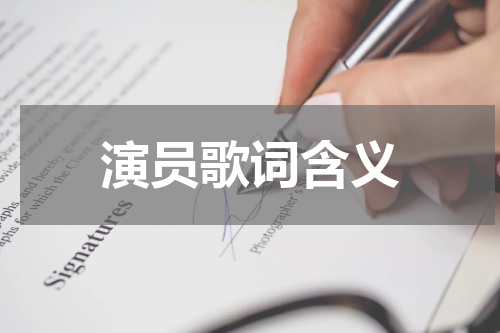 演员歌词含义