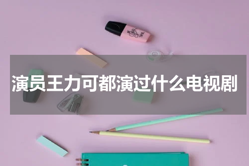 演员王力可都演过什么电视剧