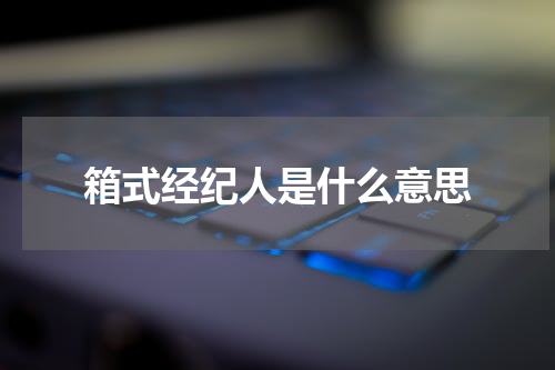 箱式经纪人是什么意思