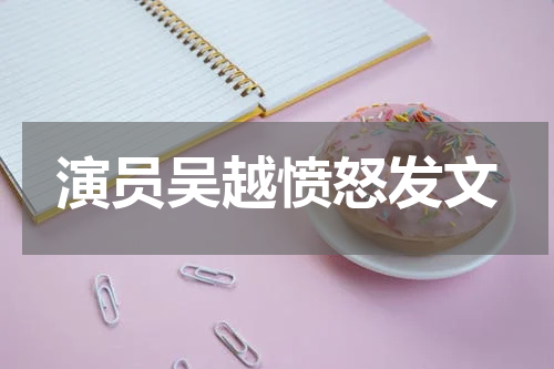 演员吴越愤怒发文