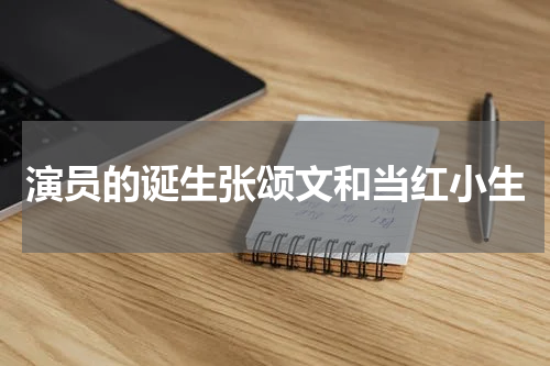 演员的诞生张颂文和当红小生