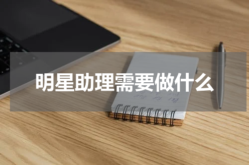 明星助理需要做什么
