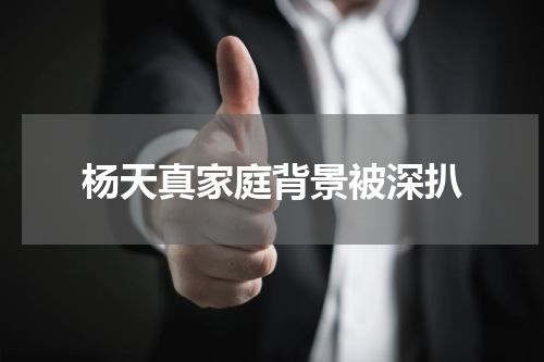 杨天真家庭背景被深扒