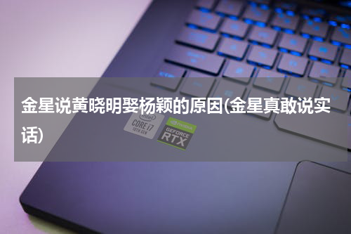 金星说黄晓明娶杨颖的原因(金星真敢说实话)